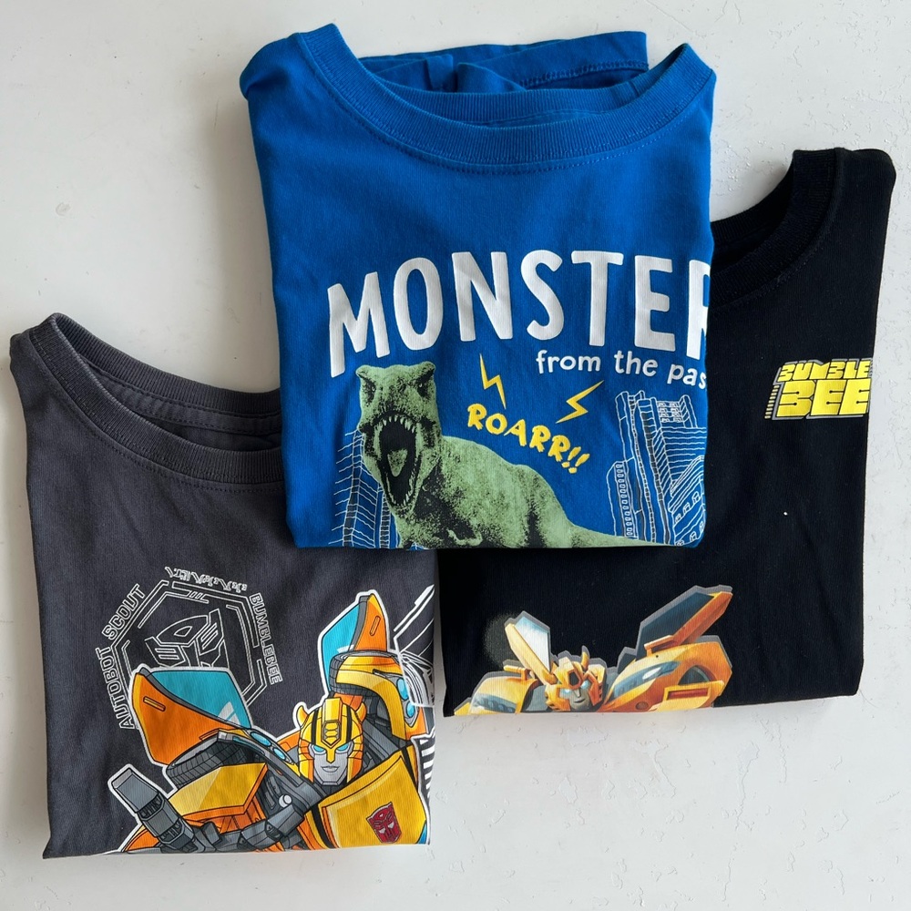 Bundle of 3 5T Graphic T-Shirts - transformer